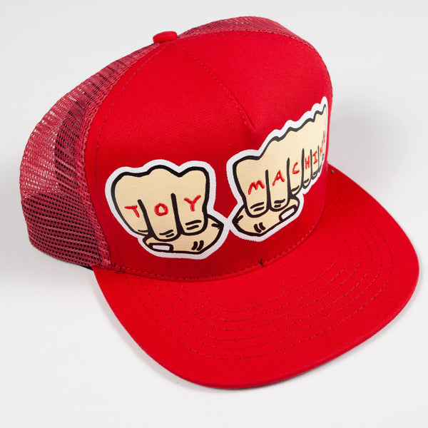 BONÉ TRUCKER TOY MACHINE FISTS - VERMELHO